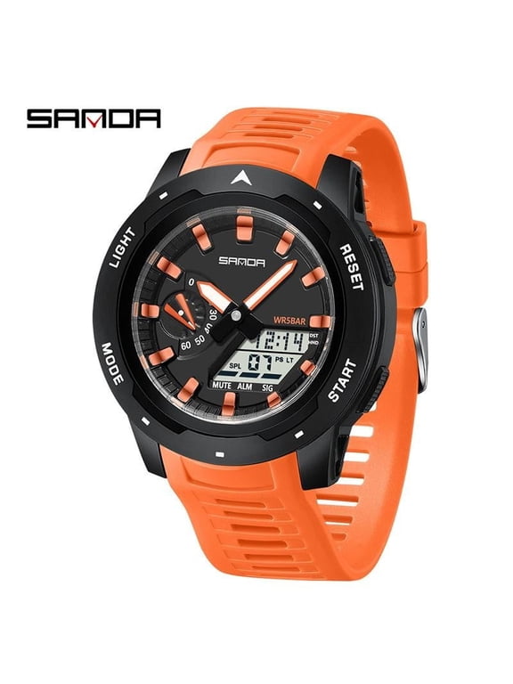 Teen Sport Digital Watch – Waterproof Dual Display Wristwatch with Alarm, Stopwatch & LED Backlight