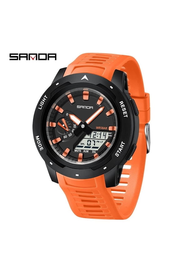 Teen Sport Digital Watch – Waterproof Dual Display Wristwatch with Alarm, Stopwatch & LED Backlight