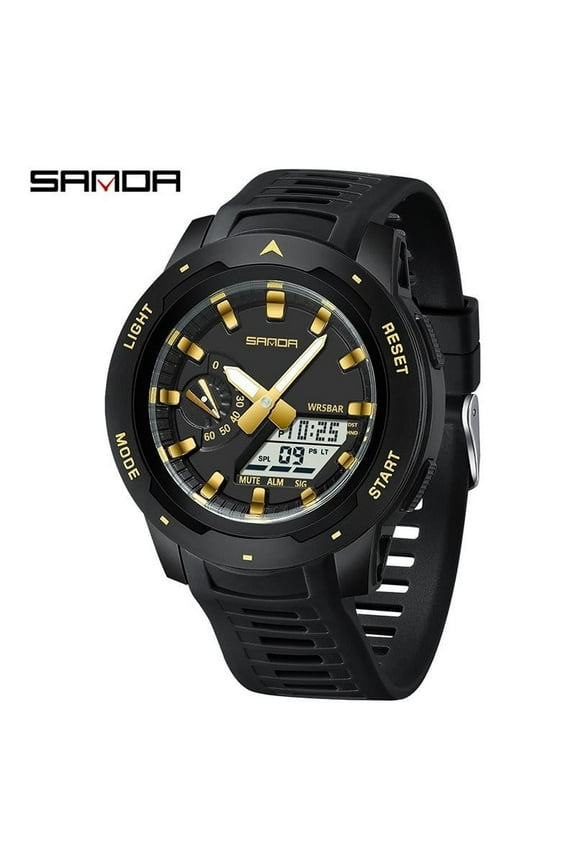 Teen Sport Digital Watch – Waterproof Dual Display Wristwatch with Alarm, Stopwatch & LED Backlight