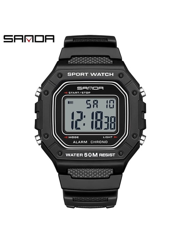 Teen Square Digital Sport Watch – Waterproof Multifunction Wristwatch with Alarm Clock & LED Display