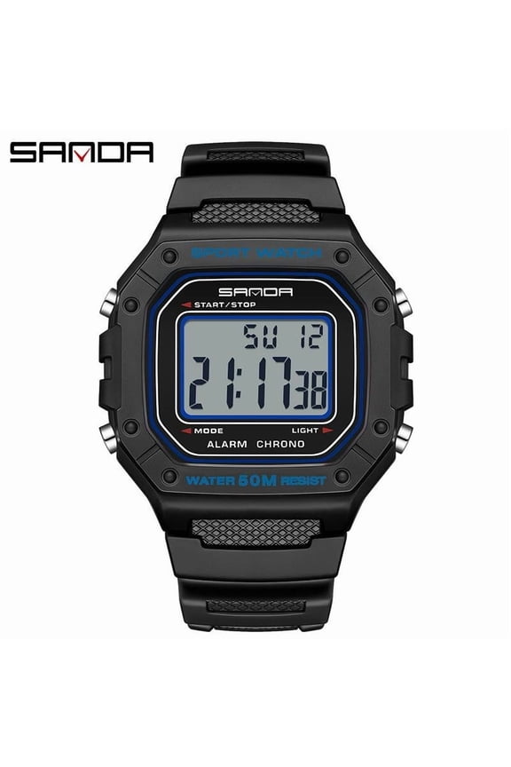 Teen Square Digital Sport Watch – Waterproof Multifunction Wristwatch with Alarm Clock & LED Display