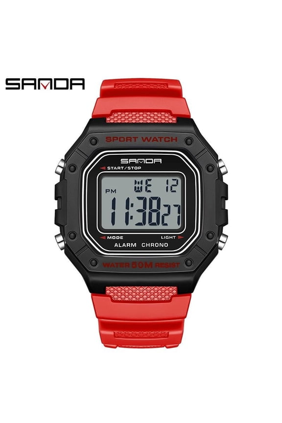 Teen Square Digital Sport Watch – Waterproof Multifunction Wristwatch with Alarm Clock & LED Display