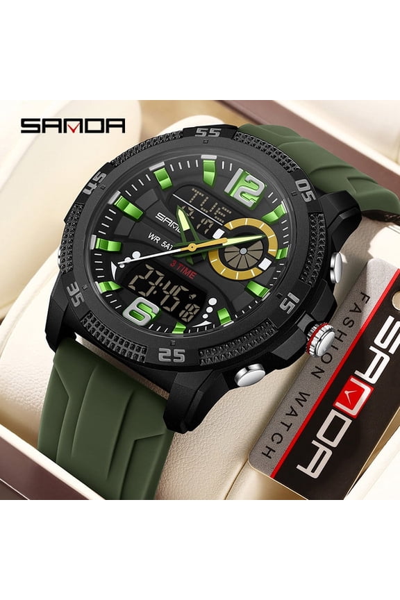 Unisex Digital Sport Watch – Dual Display, Multifunction Chronograph, Luminous Dial, Waterproof Design for Students