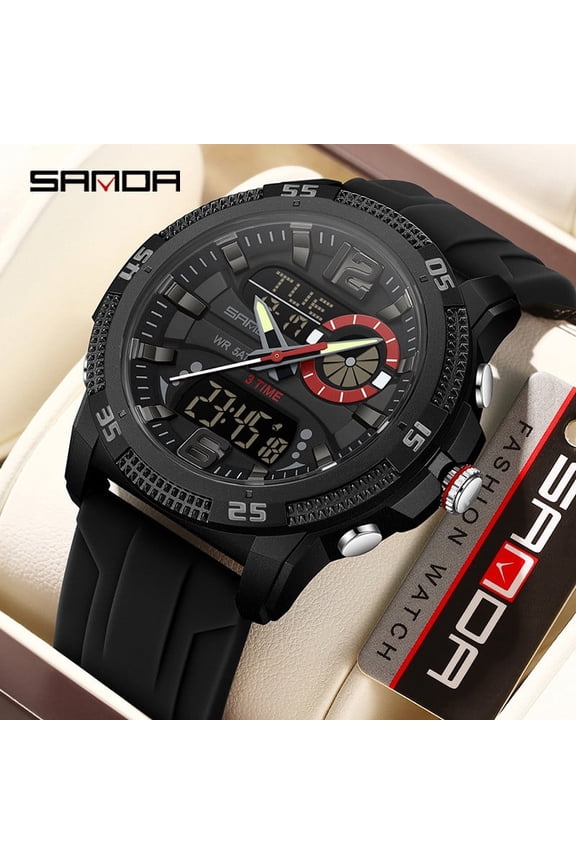 Unisex Digital Sport Watch – Dual Display, Multifunction Chronograph, Luminous Dial, Waterproof Design for Students