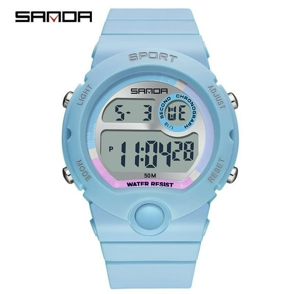 Explojoy Unisex Digital Sport Watch – Waterproof Student Wristwatch with LED Display & Simple Design