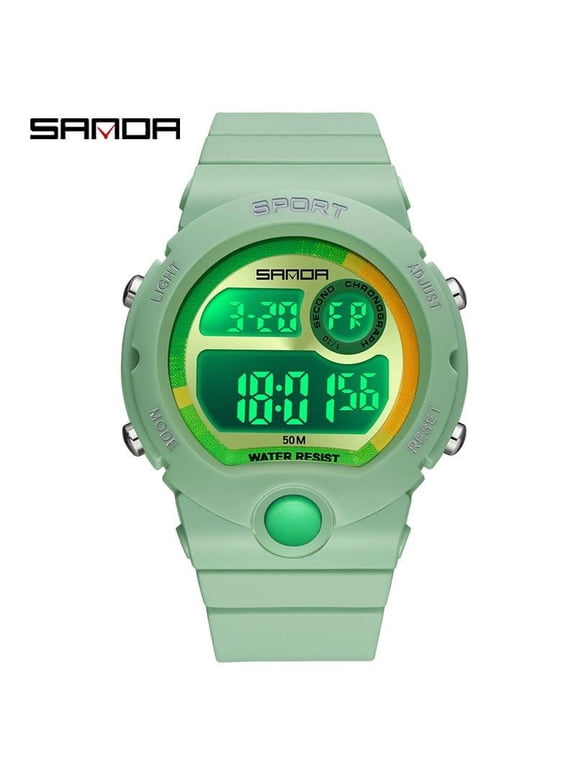 Unisex Digital Sport Watch – Waterproof Student Wristwatch with LED Display & Simple Design