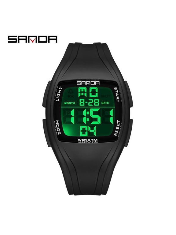 Unisex Digital Sports Watch – Waterproof, Luminous, Multifunctional LED Display