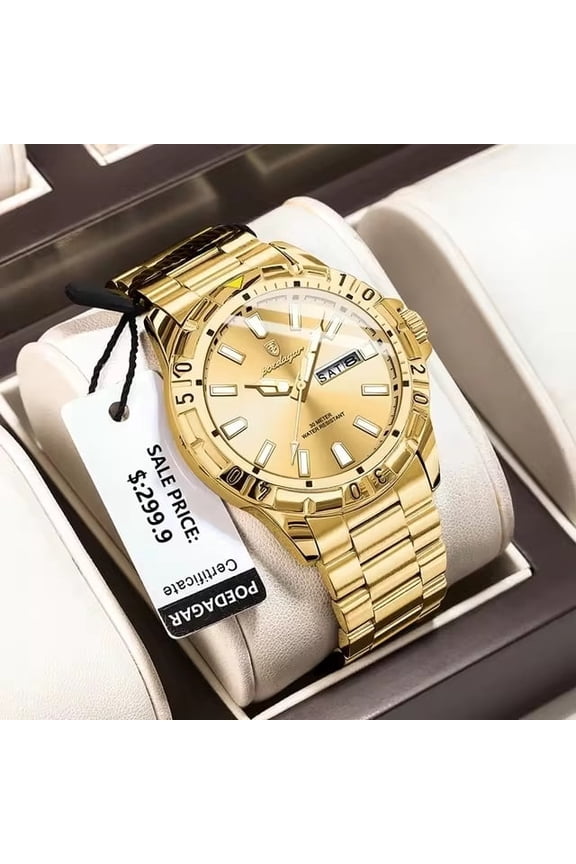 Watch for Men Luminous Stainless Steel Watch Relo for Men Waterproof Original