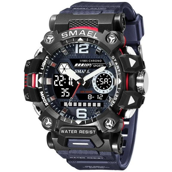 EXPLOJOY Waterproof Digital Sport Watch – Dual Display Interface with Quartz Precision