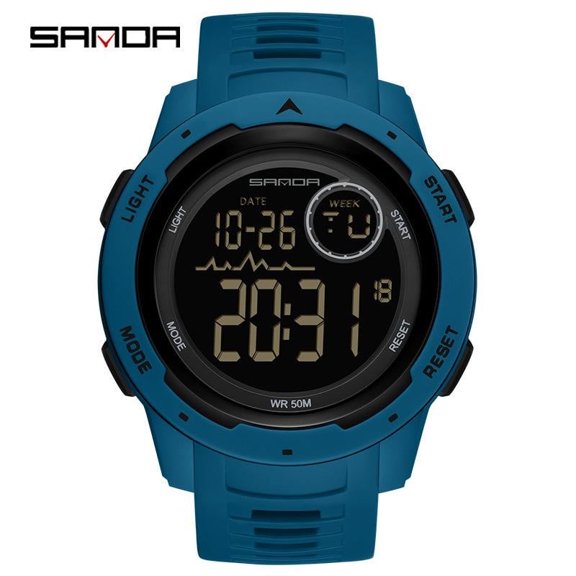 EXPLOJOY Waterproof Digital Wristwatch – Alarm Clock, Calendar, and Night Visibility