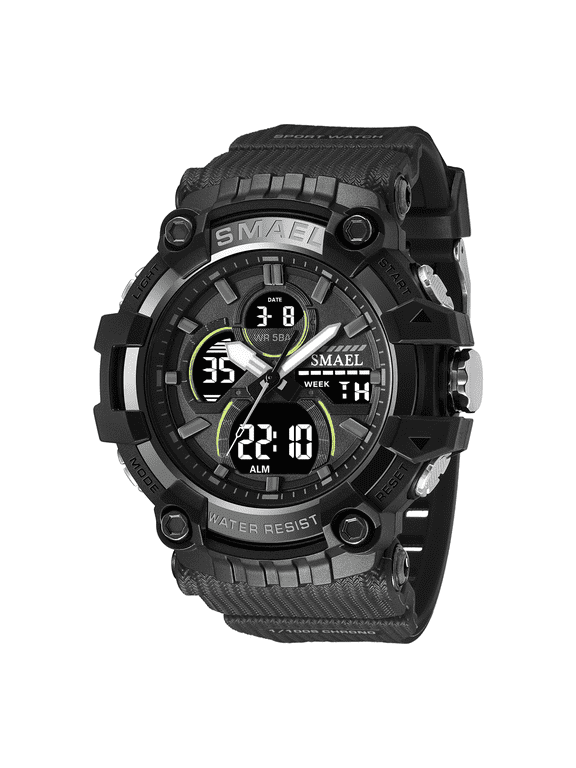 Waterproof Sports Watch for Men – Large Dial, Analog-Digital Combo, Durable Style