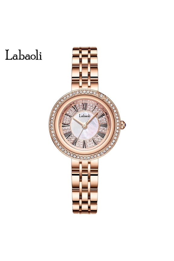 Women's Bling Quartz Watch Full Iced Out, Small Dial, Luxury Fashion Wristwear