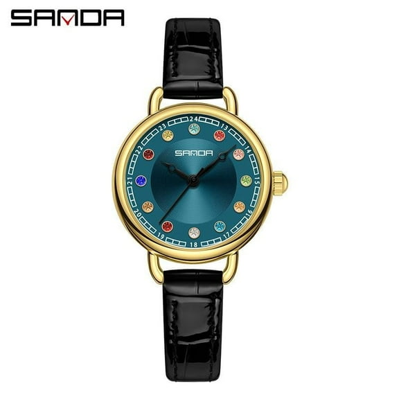 Explojoy Women's Diamond Quartz Watch – Waterproof, Colorful Design with Japan Movement