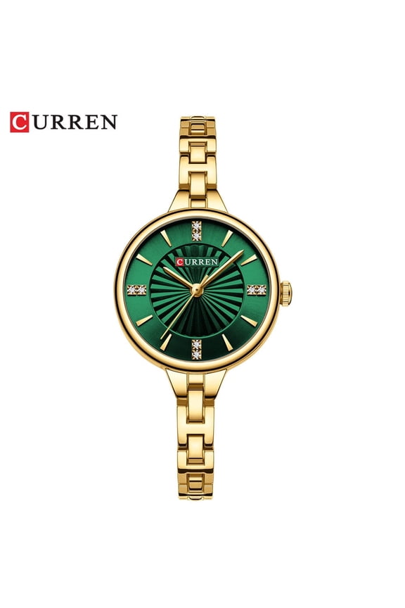 Women's Elegant Quartz Watch – Waterproof, Diamond Accents, Fashionable Design
