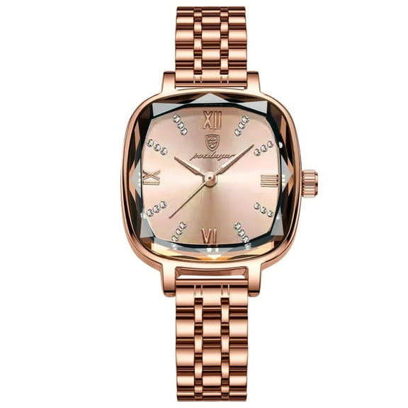 EXPLOJOY Women's Luxury Diamond Watch – Stainless Steel & Waterproof Quartz Design
