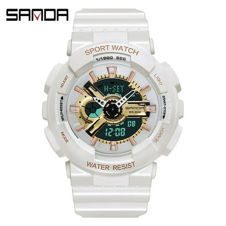 Explojoy Women's Luxury Sport Watch – Waterproof Analog-Digital Quartz Wristwatch with Multifunction Display