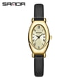 thumbnail image 1 of EXPLOJOY Women's Oval Quartz Watch – Waterproof, Stainless Steel or Leather Strap, Elegant Styling, 1 of 10