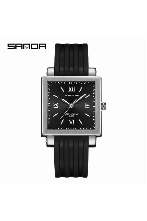 Women's Square Quartz Watch – Waterproof PU Leather Wristwatch with Niche Fashion Design & Calendar