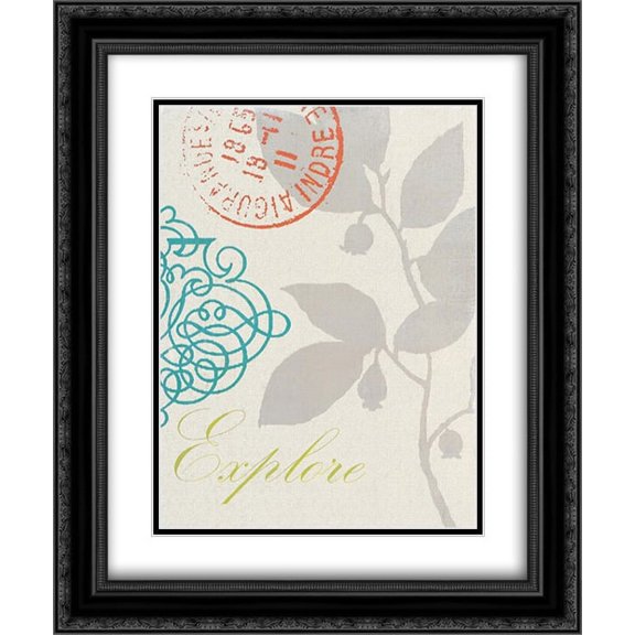 EXPLORE NATURE 2x Matted 20x24 Black Ornate Framed Art Print by Z Studio