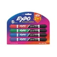 thumbnail image 1 of EXPO 2-in-1 Dry Erase Markers, Chisel Tip, Assorted Colors, 4 Count, 4 Pack, 1 of 6