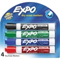 thumbnail image 1 of EXPO Low-Odor Dry-Erase Marker, Broad Chisel Tip, Assorted Standard Colors, 4/set | Order of 1 Set, 1 of 7