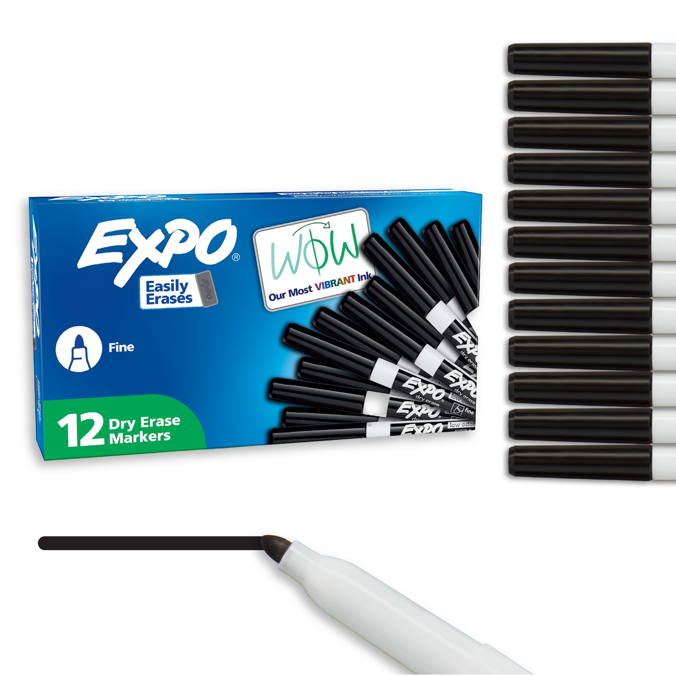 Low-Odor Dry-Erase Marker, Fine Bullet Tip, Blue, Dozen Low-Odor Dry-Erase Marker, Fine Bullet Tip, Blue, Dozen
