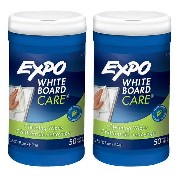 EXPO Dry Erase Board Cleaning Wet Wipes 2/Pk (SAN81850-2)