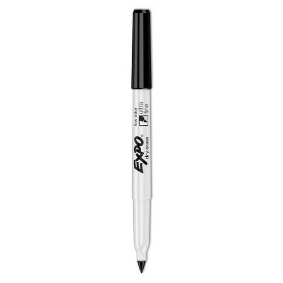 EXPO Low-Odor Dry Erase Marker Office Value Pack, Extra-Fine Bullet Tip, Black, 36/Pack, Each