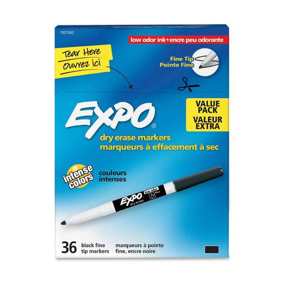 Expo Low Odor Dry Erase Markers, Chisel Tip, Assorted Colors, 5-Count