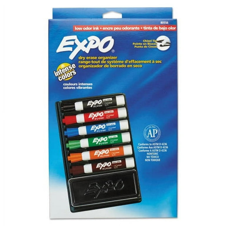 Low-Odor Dry Erase Marker and Organizer Kit, Broad Chisel Tip, Assorted Colors, 6/Set Low-Odor Dry Erase Marker and Organizer Kit, Broad Chisel Tip, Assorted Colors, 6/Set