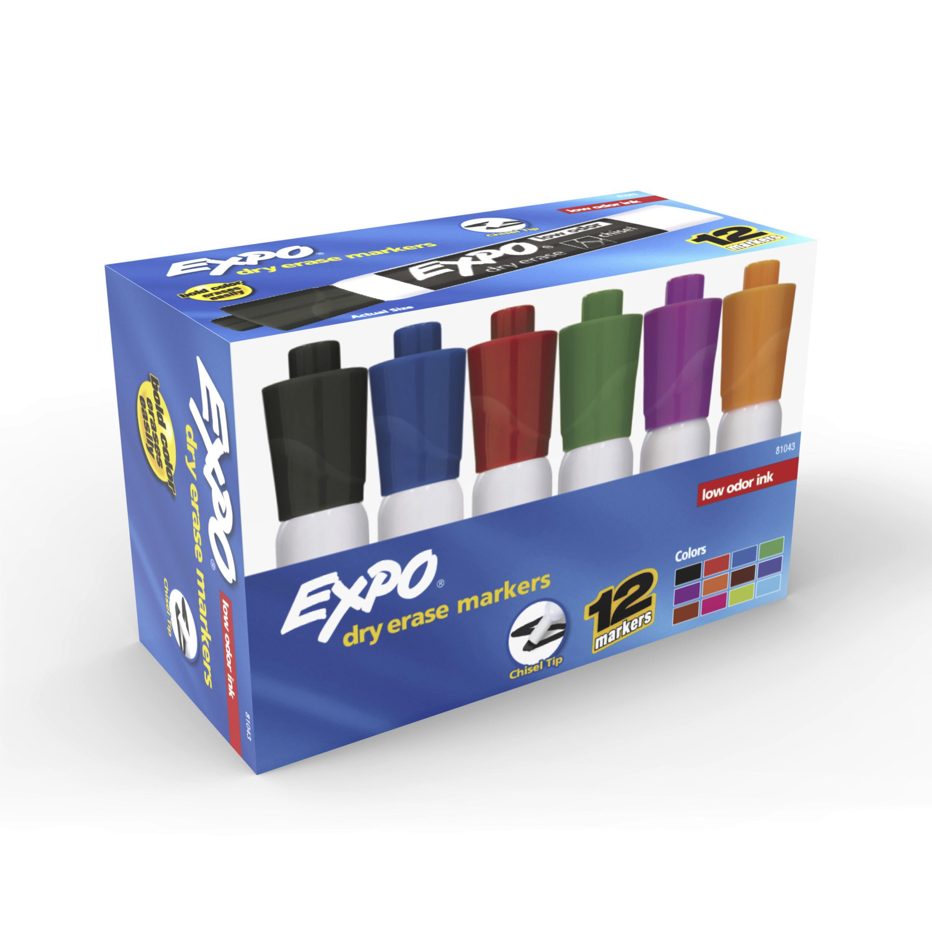 Expo - Pack of 16 Low Odor Chisel Tip Dry Erase Markers, Assorted Colors -  57432478 - MSC Industrial Supply