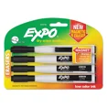 thumbnail image 1 of EXPO Magnetic Dry Erase Marker Fine Tip Black 4/Pack 1944745, 1 of 1