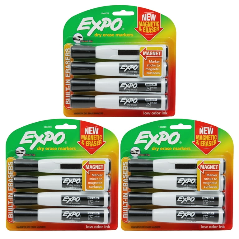 Expo Dry Erase Markers With Eraser - Assorted Colors Available