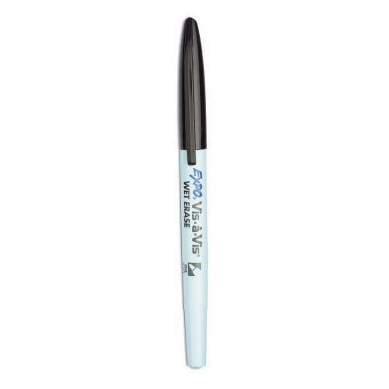 Vis-a-Vis Wet Erase Marker, Fine Bullet Tip, Black, Dozen Vis-a-Vis Wet Erase Marker, Fine Bullet Tip, Black, Dozen