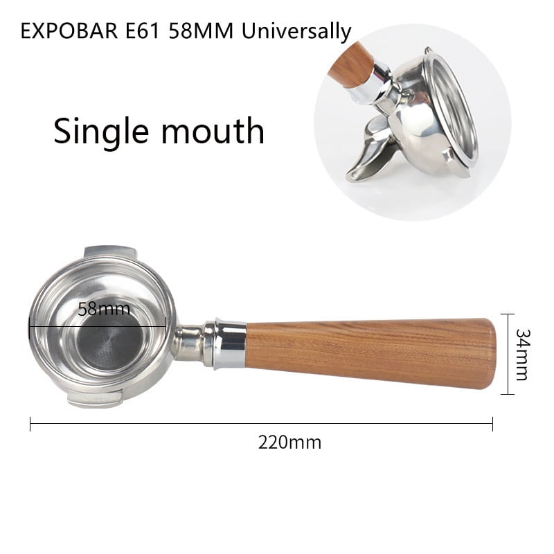 EXPOBAR E61 Coffee Machine Solid Wood Bottomless Handle Portafilter