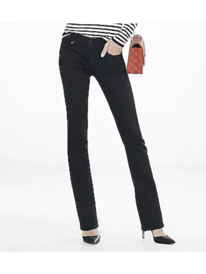 EXPRESS LOW RISE Black BARELY BOOT JEANS Size 18 Short