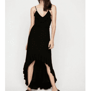 EXPRESS Ruffle Front Smocked Back Slit Waist Maxi Dress