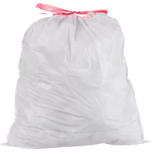 EXPSPRU 4 Gallon Trash Bags Strong Small Garbage Bags Unscented Thick for Bathroom, Office, Kitchen Small Trash Can, 15L, 120 Count, White