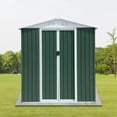 thumbnail image 1 of EXRACING Shed 6*4 ft Outdoor Metal Storage Shed with Double Door Steel Garden Shed Double Slope Roofs,Green, 1 of 7