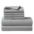thumbnail image 1 of EXTRA 24" Deep Pocket, 700 Thread Count 100% Giza Egyptian Cotton Sheet, 6 PC Set [1 Flat+1 Fitted+4 Pillowcases- Alaskan King Size, Light Grey Color] My-Egyptian-Pillow-Set, 1 of 9