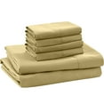 thumbnail image 1 of EXTRA 28" DEEP POCKET, Real 300-Thread-Count, 100% Egyptian Cotton, 6 PC Sheet Set [1 Fitted, 1 Flat, 4 Pillowcases] |Queen Size, Taupe Color| 300TC Egypt Long Staple Cotton, Soft Silky Sateen, 1 of 8