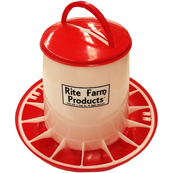 EXTRA LARGE RITE FARM PRODUCTS HD 20 LB CHICKEN FEEDER LID &HANDLE POULTRY CHICK