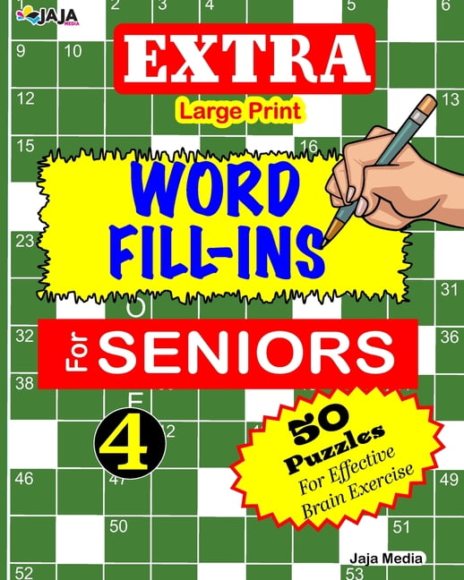 EXTRA Large Print WORD FILL-INS FOR SENIORS: Vol. 4 (Paperback) by J S Lubandi, Jaja Media