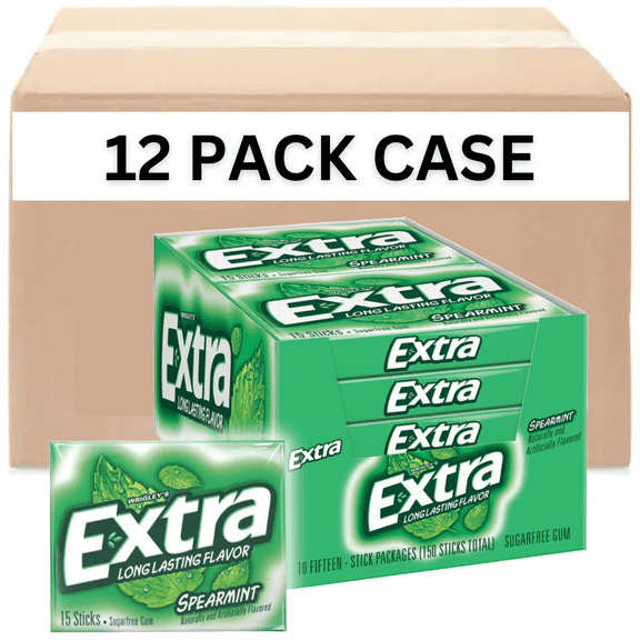 EXTRA SMOOTH MINT Bubble Gum 12 Pack Wholesale Great for Convenience Stores, Snack Shops, Grocery Stores Or Just Stock Up For The Love Of 'EM (EXTRA SMOOTH MINT WHOLESALE CASE)