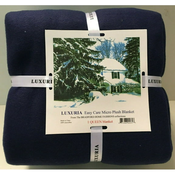 EXTRA SOFT LUXURIA MICRO PLUSH BLANKET, KING SIZE, NAVY