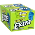 thumbnail image 1 of EXTRA SOURS Blue Raspberry Sugar Free Chewing Gum, Sour Candy Bulk Gum Packs, 15 Stick Pack, 10 Count, 1 of 8