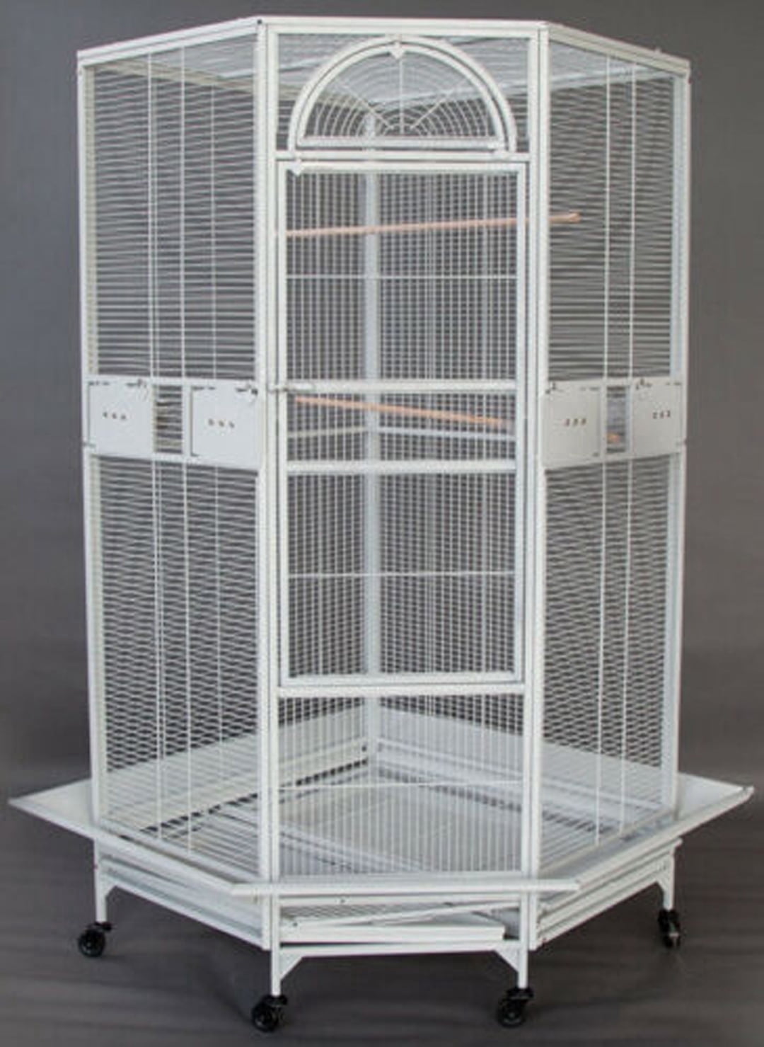 EXTRA SPACIOUS Deluxe Corner Flight Bird Parrot Breeding Cage 1/2-inch Bar Spacing With Around Metal Seed Skirts for Cockatiel Parakeet Budgies Aviary Canary Lovebird Finch