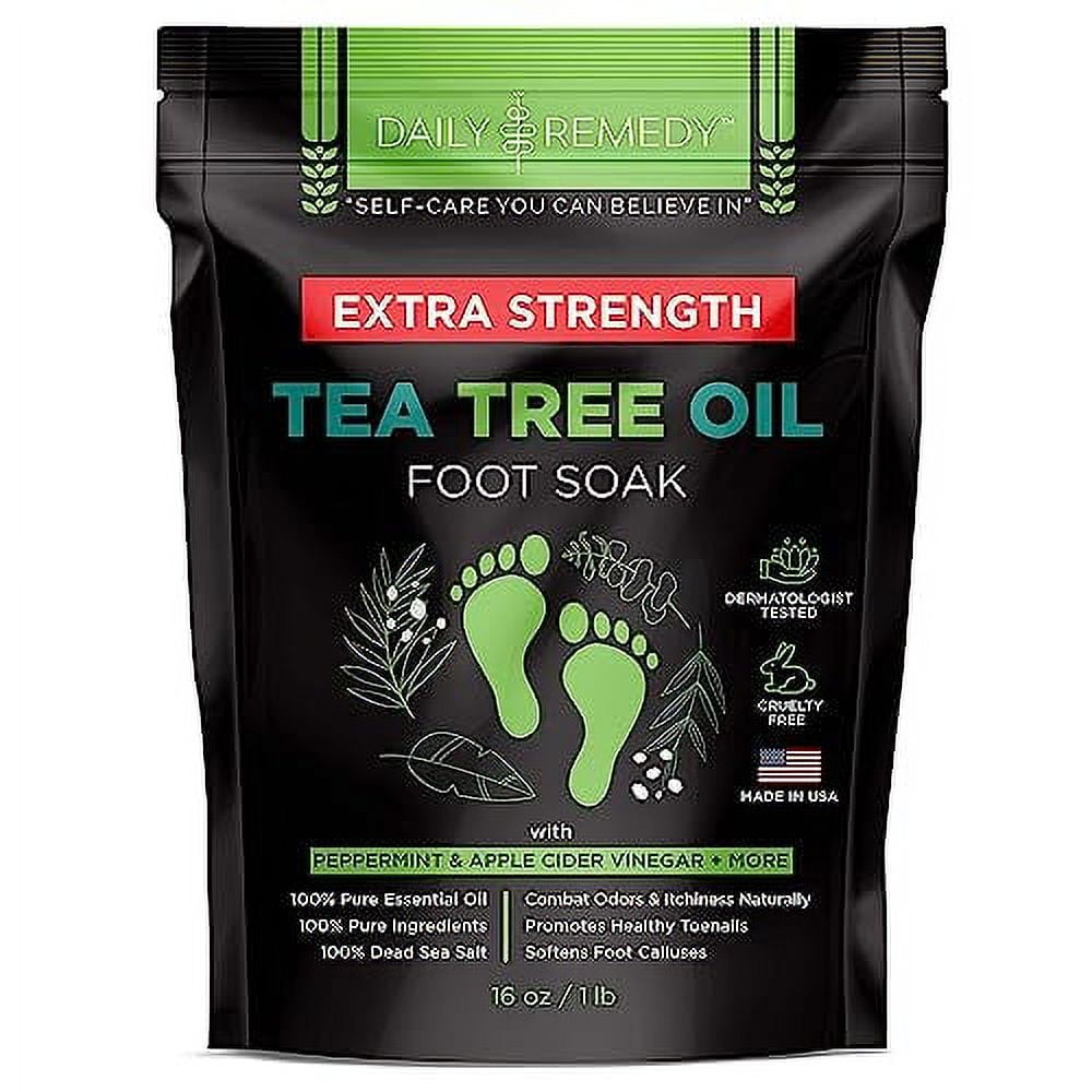 EXTRA STRENGTH Tea Tree Oil Foot Soak with Epsom Salt Made in USA