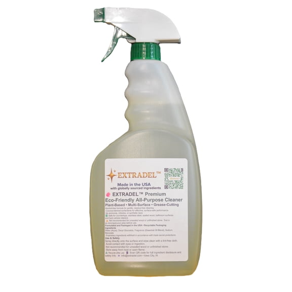 EXTRADEL Large 32 oz PlantBased, NonToxic AllPurpose Cleaner, Odor Eliminating, Essential Oil Scent, ShineBoosting