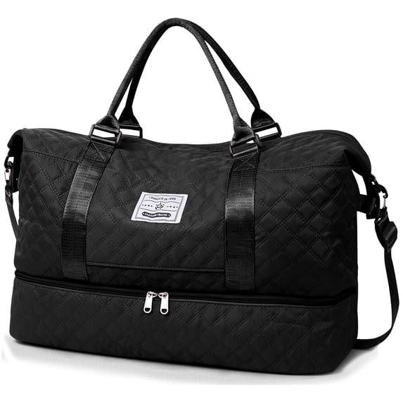 EXTREE Large Travel Duffel Bag Women Weekender with Shoe Compartment for Gym Hospital